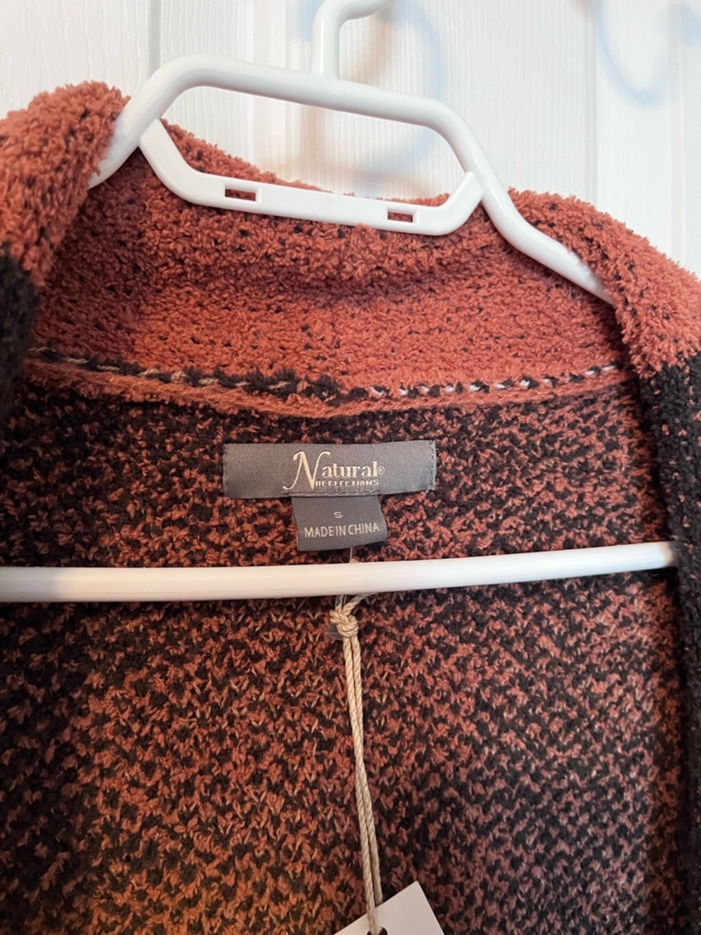 Copper/Rust Aztec Open Front Cardigan - Picture 2 of 5